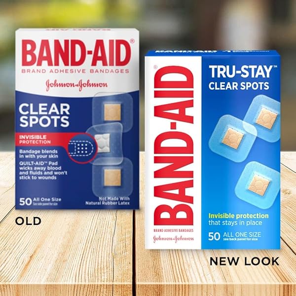 BAND-AID BRAND TRU-STAY CLEAR SPOTS BANDAGES FOR DISCREET FIRST AID, ALL ONE SIZE, 50 COUNT