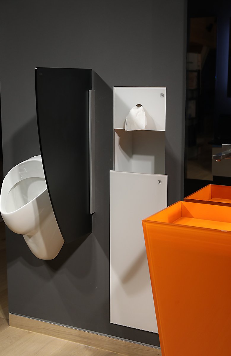 Glass Expert Glass Urinal Partition S1 White 45 x 80 cm Urinal