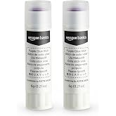 Amazon Basics Purple Washable School Glue Sticks, Dries Clear, 0.21-oz Stick, 2-Pack