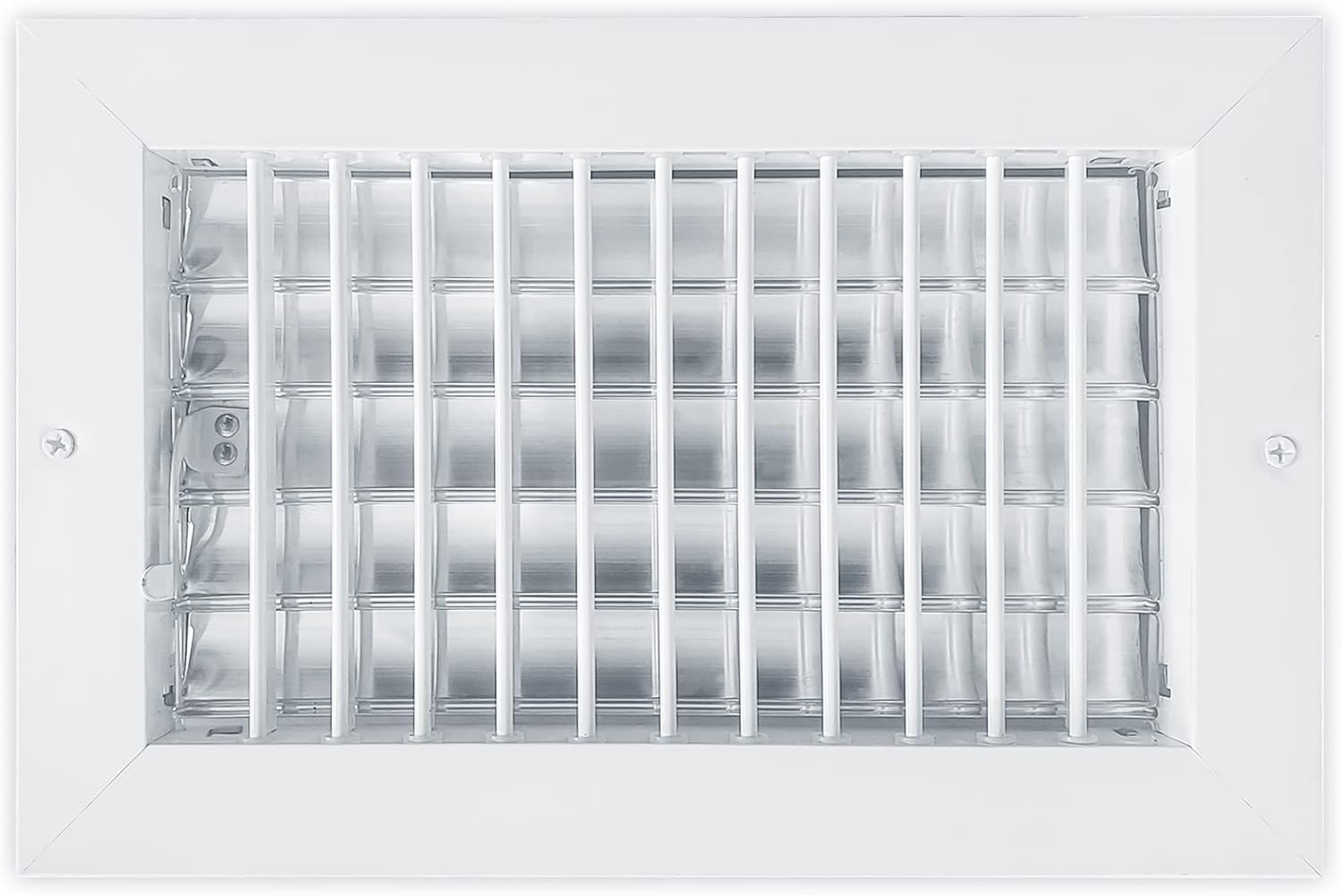 Registers, Grilles & Vents - Air 360 Air Vent Covers Wall AC Grille – Premium 10 x 6 Inch Register Vent Cover – Durable Rustproof Aluminum Wall Vent – Multi-Shutter Damper – Individually Adjustable Front Blades, White