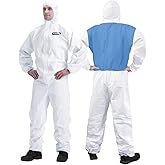 Hazmat suit - Designed with Cool Increased Breathability & Filtration Performance Microporous Splicing on the Back