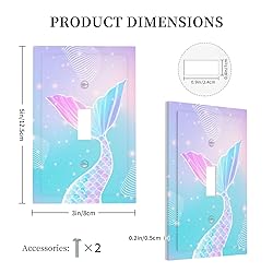 ShinyLuck Mermaid 1 Gang Light Switch Plate Cover