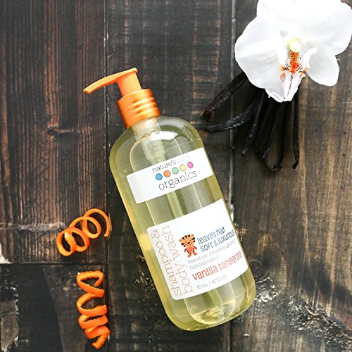Nature's Baby Organics Shampoo & Body Wash, Vanilla Tangerine, 8 oz | Babies, Kids, Adults! Moisturizing, Organic, Soft, Natural, Suave, Hypoallergenic | No Harsh Chemicals Or Parabens, SLS, Glutens - Thumbnail 4