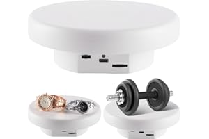 GOHASPW Rotating Display Stand, 6.3'' White Spinning Stand for Product Shows