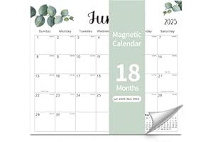 KURAOYAN 2025-2026 Magnetic Fridge Calendar 18 Monthly Magnetic Calendar for Refrigerator 2025-2026 Wall Calendar Planner Runs from June 2025 Until November 2026 Easy Organizing Markers Tearable (Nature)