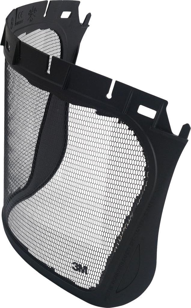 3M Mesh Visor, Etched Stainless Steel, Black, 5J-1