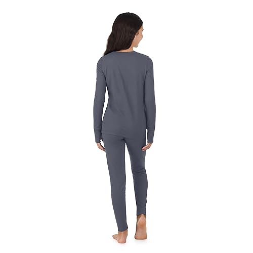 Cuddl Duds Girls Fleece-Lined Thermal Underwear 2-Piece Set Kids