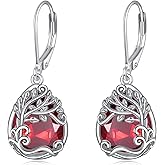 Moonstone Filigree Drop Dangle Teardrop Earrings 925 Sterling Silver Moonstone Leverback Earrings for Women Jewelry Gifts