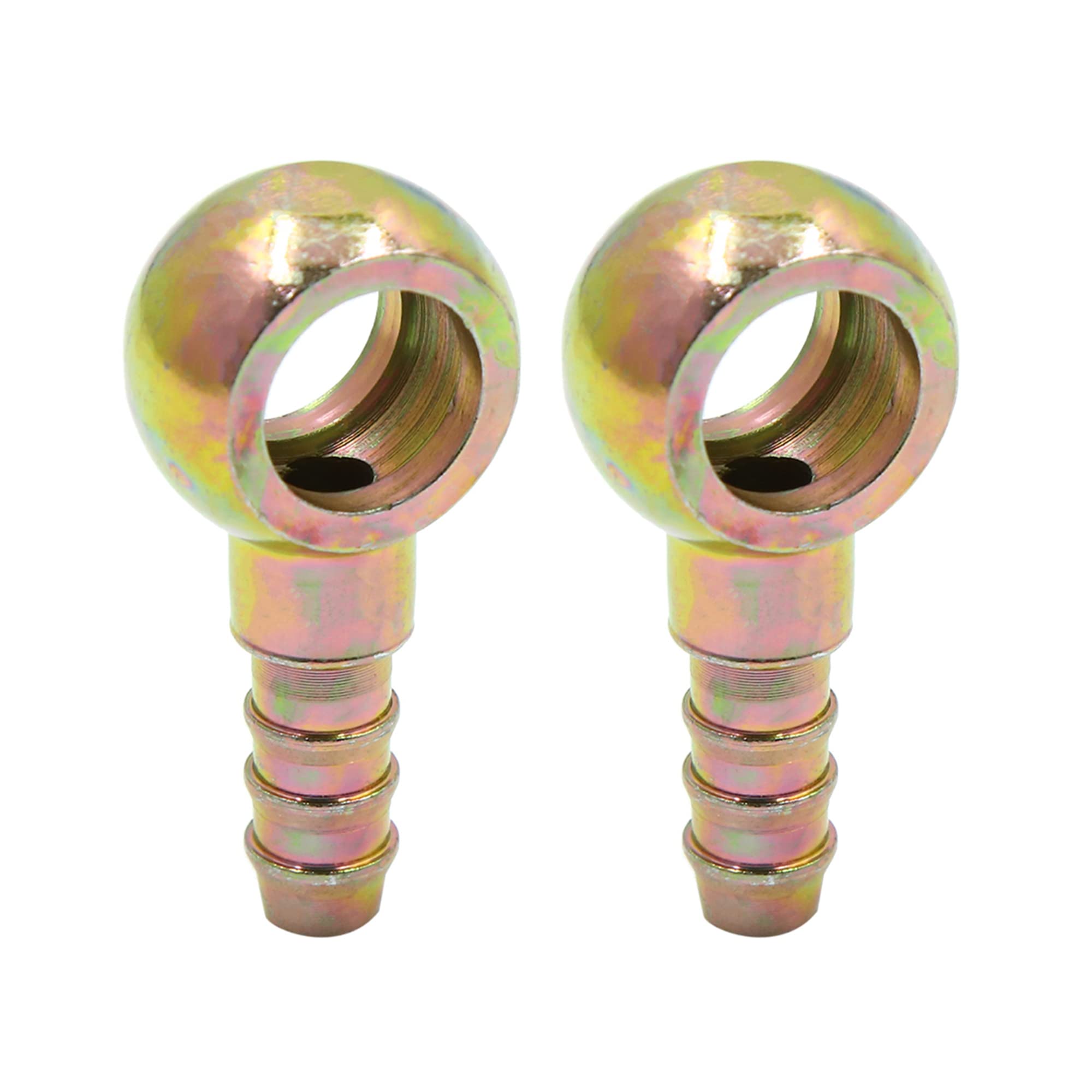 Photo 1 of X AUTOHAUX 2pcs 5/16" 8mm ID Hose Barb 14mm Banjo Fitting Fuel Line Adapter Connector for Motorcycle Car