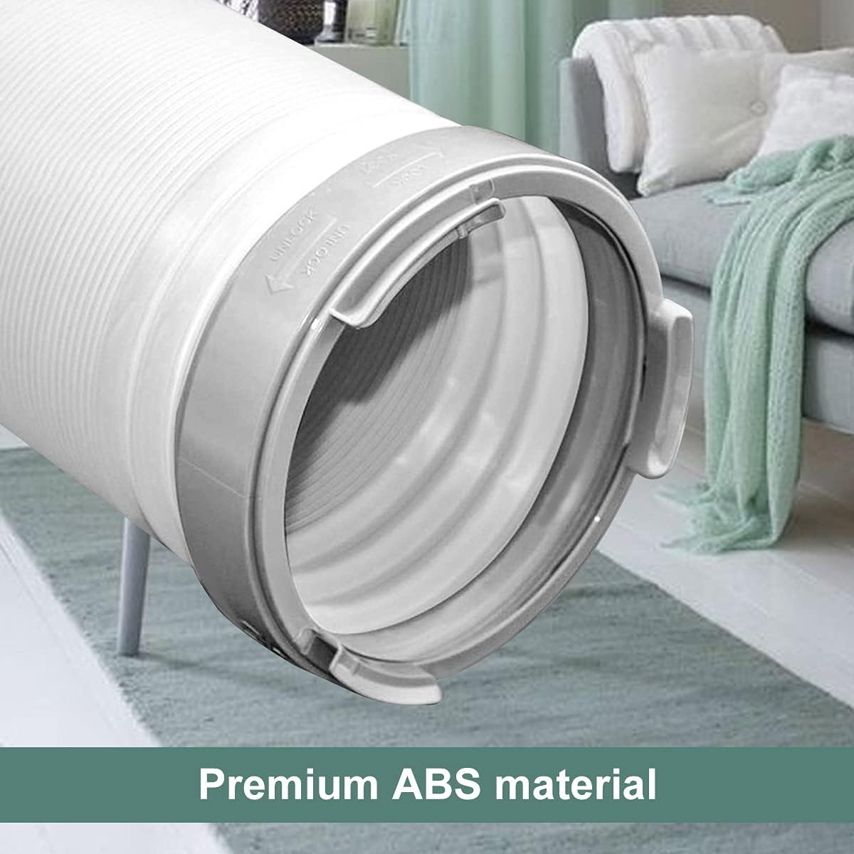 Air Conditioner Exhaust Hose Coupler - 5.9 Inch / 6 Inch Air Conditioning Exhaust Pipe, Used To Connect The Back End Of The Mobile Air Conditioning Exhaust Port Air Conditioning Accessories(Round): Home & Kitchen