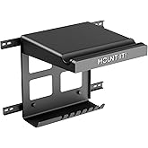 Mount-It! Bike Wall Mount Rack with Shelf and Hooks, Horizontal Indoor Bike Rack Garage Home, Space Saving Wall Mounted Hanger for a single Road, Mountain or other Bicycle with Extra Storage, Black