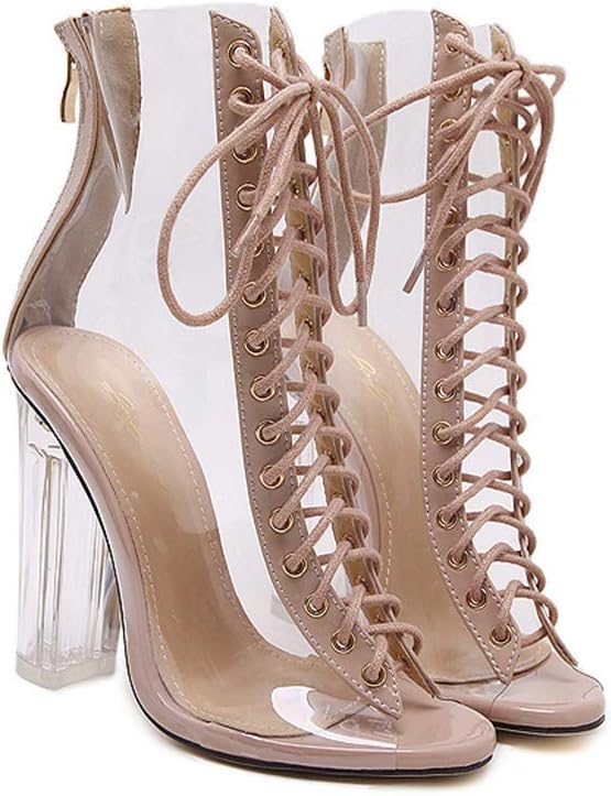 clear heels with fish