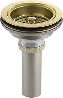 KohlerK-8801-PB Duostrainer Sink Strainer, Vibrant Polished Brass