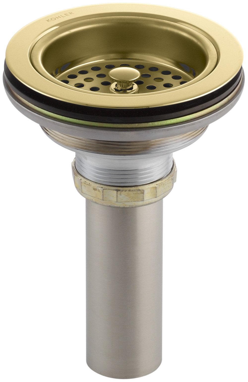 KohlerK-8801-PB Duostrainer Sink Strainer, Vibrant Polished Brass