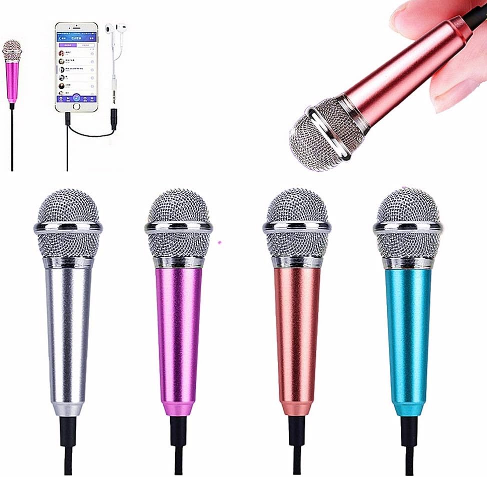 Entertainment microphones during the covid-19 outbreak,XGPA Mini Microphone Portable Vocal/Instrument Microphone For Mobile phone laptop Notebook Apple iPhone Samsung Android With Holder Clip (Blue)