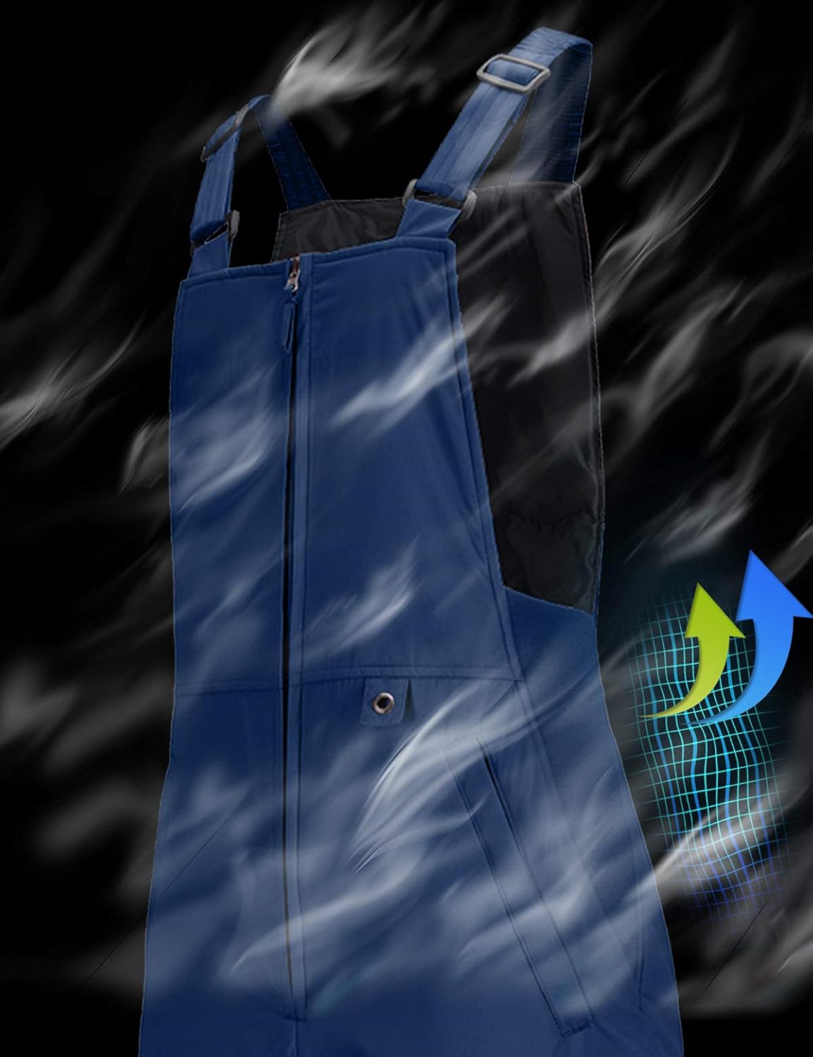 GEMYSE Men's Insulated Waterproof Ski Bib Overalls Winter Snowboarding Pants: Clothing