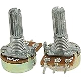 uxcell 5 Pcs 500K ohm B500K Top Adjustment Single Linear Potentiometers