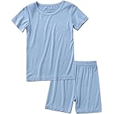 Jimonda Toddler Kids Girls Boys Pajamas Sets Soft Comfy Jammies Tencel Solid Raglan Sleepwear Pajamas Pjs 2pcs Set 18M-8Y