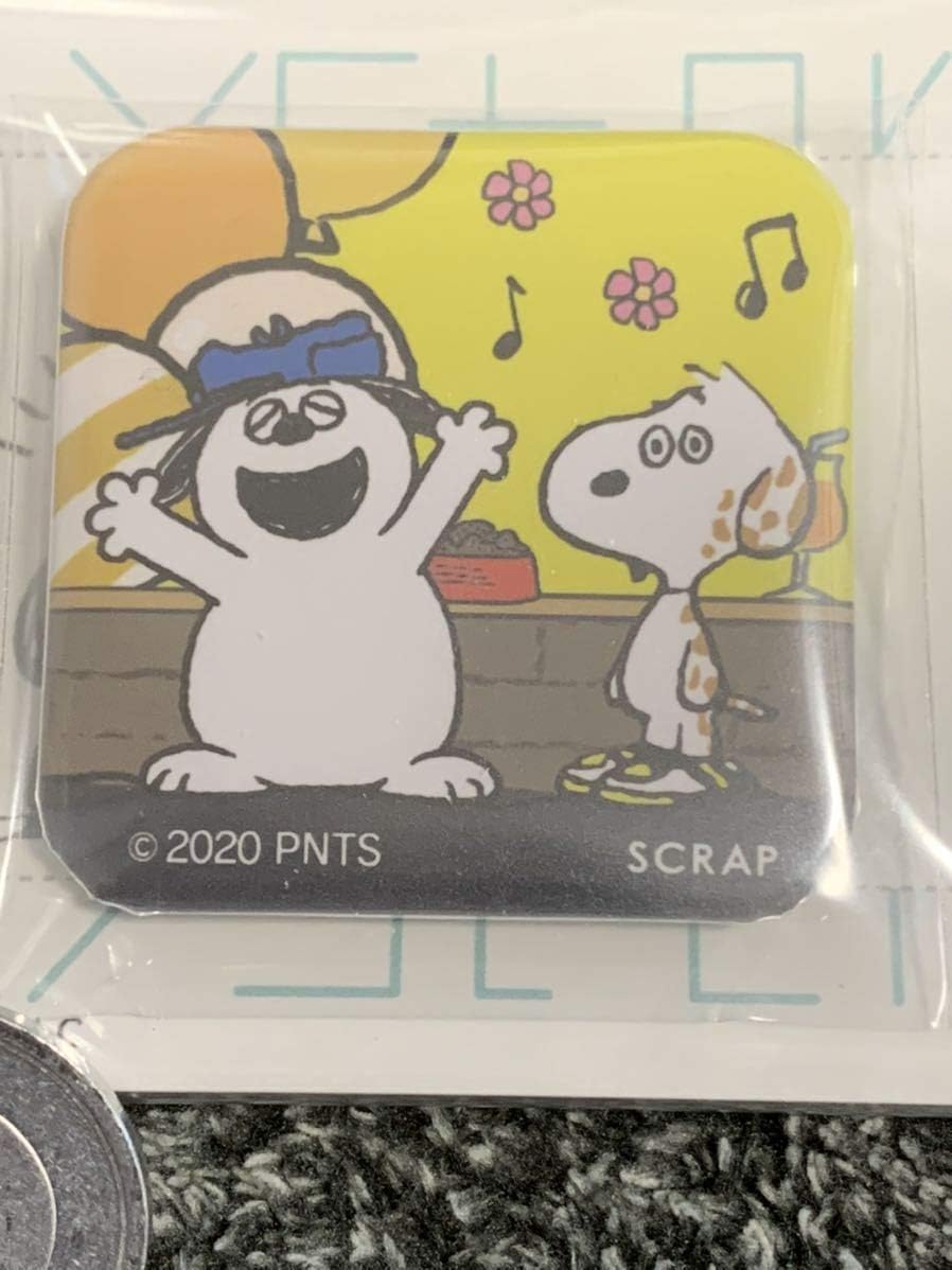 Amazon 限定 スヌーピー メッセージカード付きスクエア缶バッジ オラフ マーブルス リアル脱出ゲーム スクラップ 謎付き バッジ ホビー