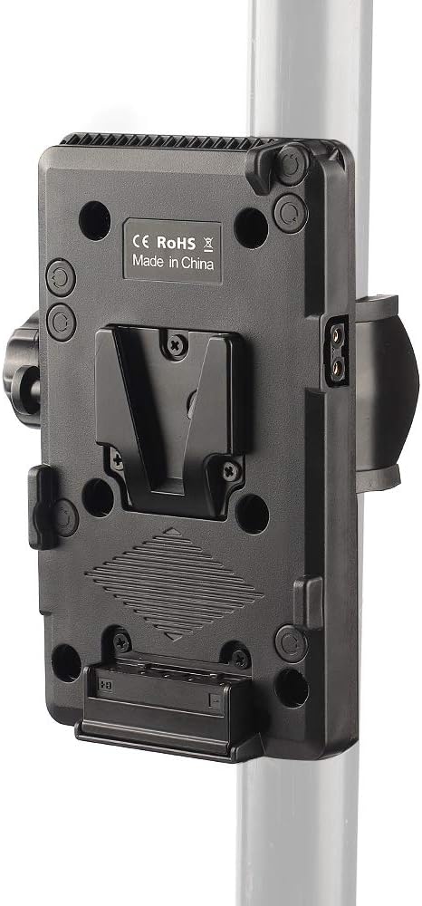 FOTGAV-Mount BP Battery Power Plate Adapter with D-Tap & Clamp for Sony DSLR Video Camera Camcorder, V-Lock (Black)