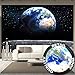 GREAT ART Wallpaper Planet Earth Wall Decoration World Universe Poster Space Cosmos Mural Globe Stars Moon (132.3 x 93.7 Inch/336 x 238 cm)