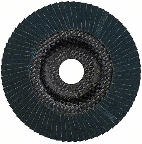 Bosch 2608607356 22 mm Metal Flap Disc for Angle Grinders, Black/Brown, 125mm diameter - Image 3