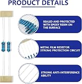 Innfeeltech 100 Pcs 1/2W 1% 1KΩ Metal Film Resistor Kit view 3