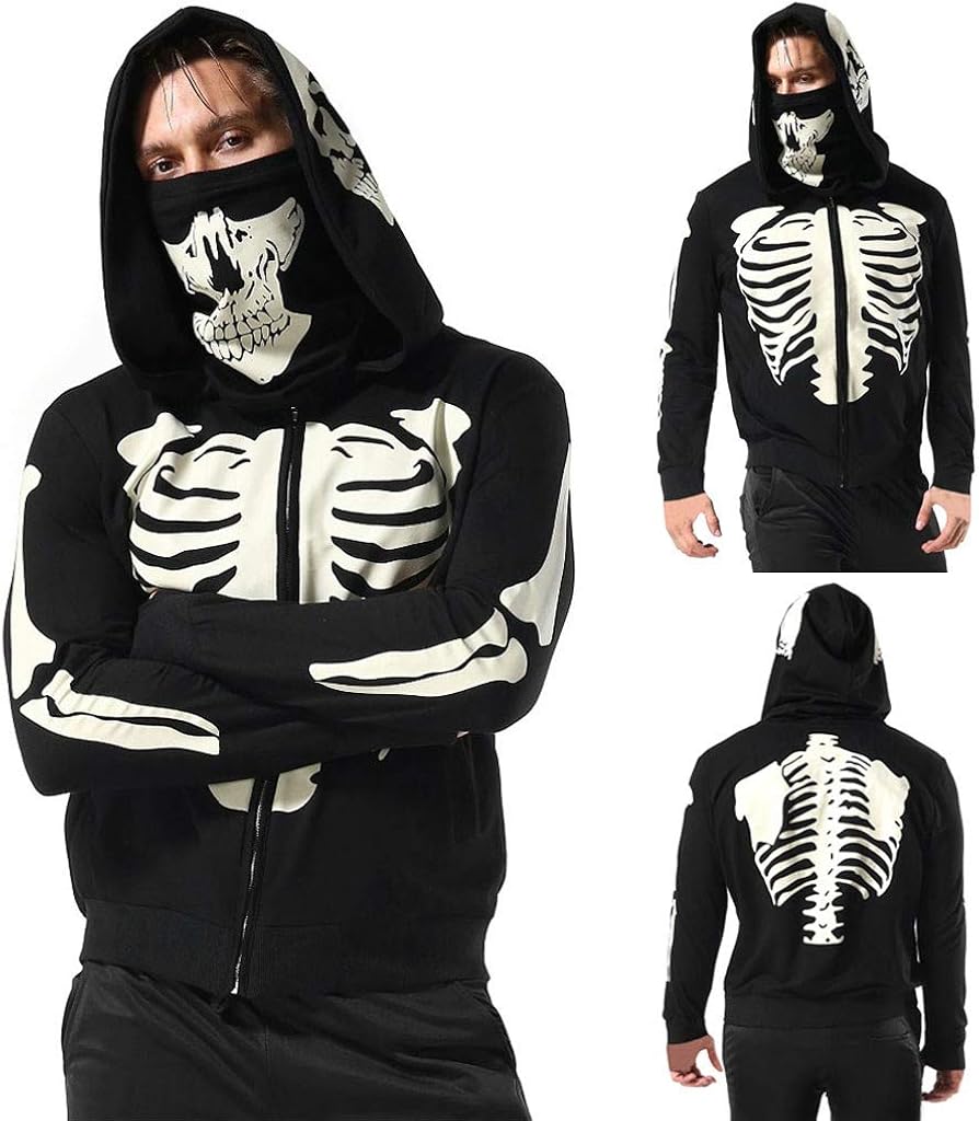 mens skeleton hoodie
