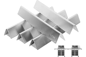 PETKAO 7620 7621 Flavorizer Bars for Weber Genesis Grill Parts Replacement & Weber Grill Parts Genesis E330 Series Genesis E310 E320 300 SER (w/ Front Control Knobs) Burner Cover for Weber 62783 62784 93025