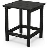 POLYWOOD Long Island 18" Side Table, Black