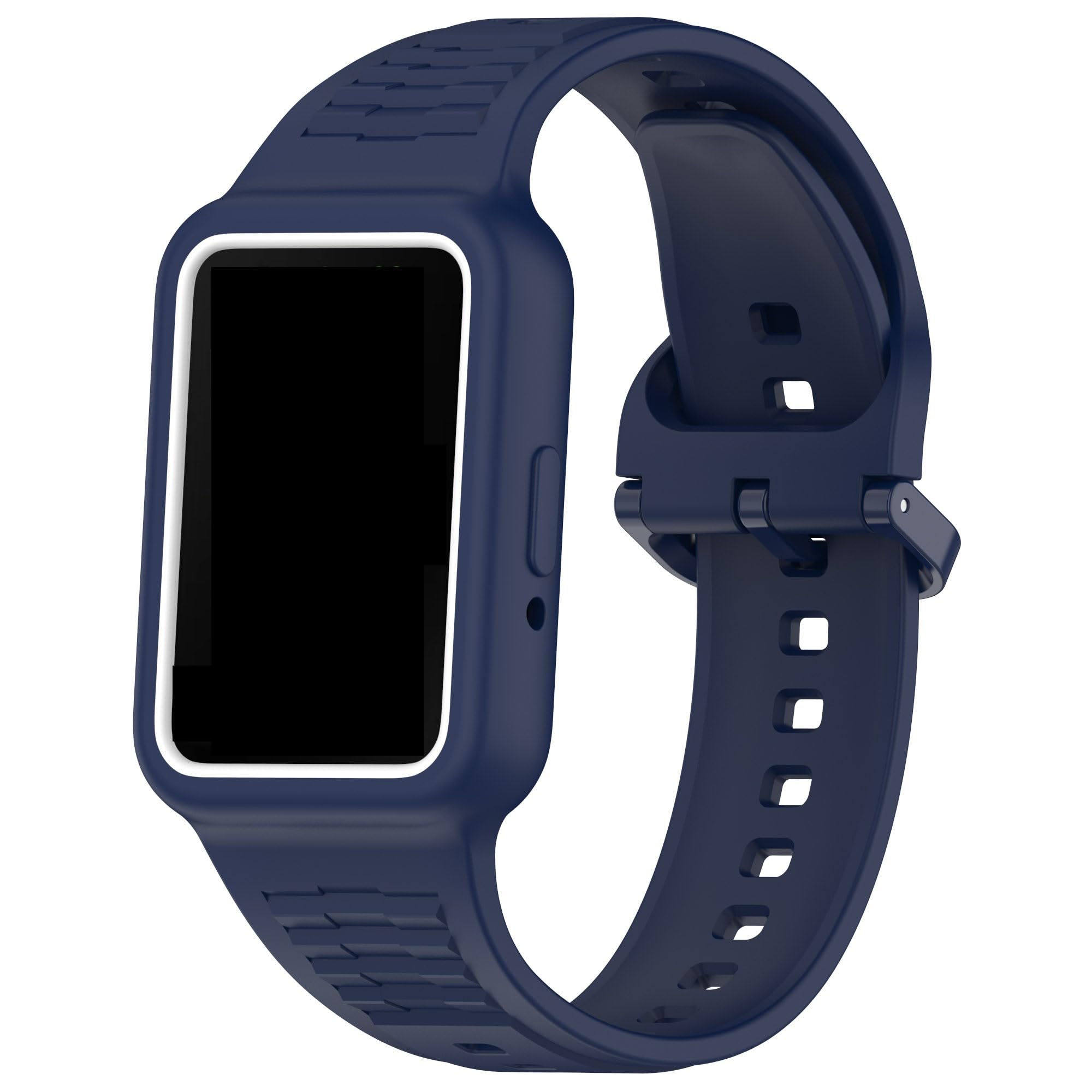 Panda Bobo Compatible with Huawei Band 9/Huawei Band 8 Replacement Strap, Silicone Watch Band Wristband (Dark Blue)