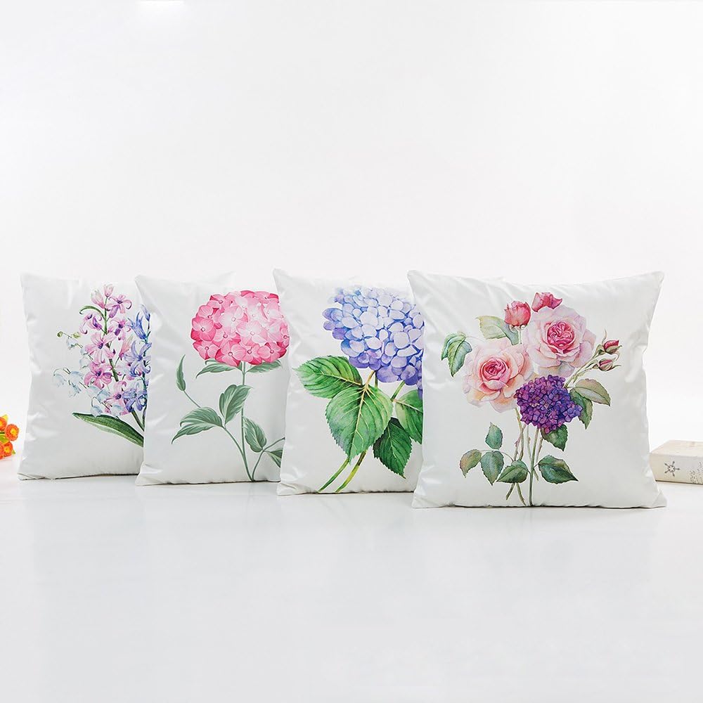 Modern White Throw Pillow Covers Set of 4 Decorative Pillows for Bed Set 45 x 45cm Home Decor Cushion Pillowcase