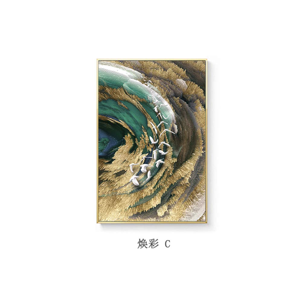 Dessin Toiles Zgmtj Abstrait Golden Toile Peinture Grand Bleu Affiche Vert Imprimer De Wall Art Photo Pour Salon Effet 3d Tableaux Napravi Rs