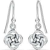 LeCalla 925 Sterling Silver Drop Earrings | Lightweight Elephant Earrings for Women | Dangling Hook Earrings Drop Dangle | Handmade Infinity Knot Dangle Earrings Jewelry Gifts