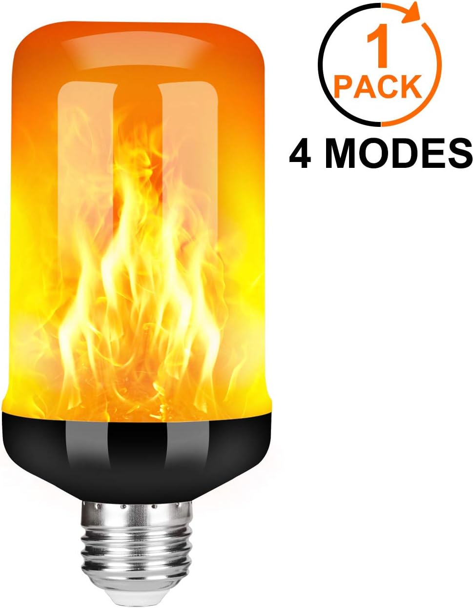 Y- STOP LED Flame Effect Fire Light Bulb - Upgraded 4 Modes Flickering Fire Halloween Decorations Lights - E26 Base Flame Bulb with Upside Down Effect(2 Pack） - - 