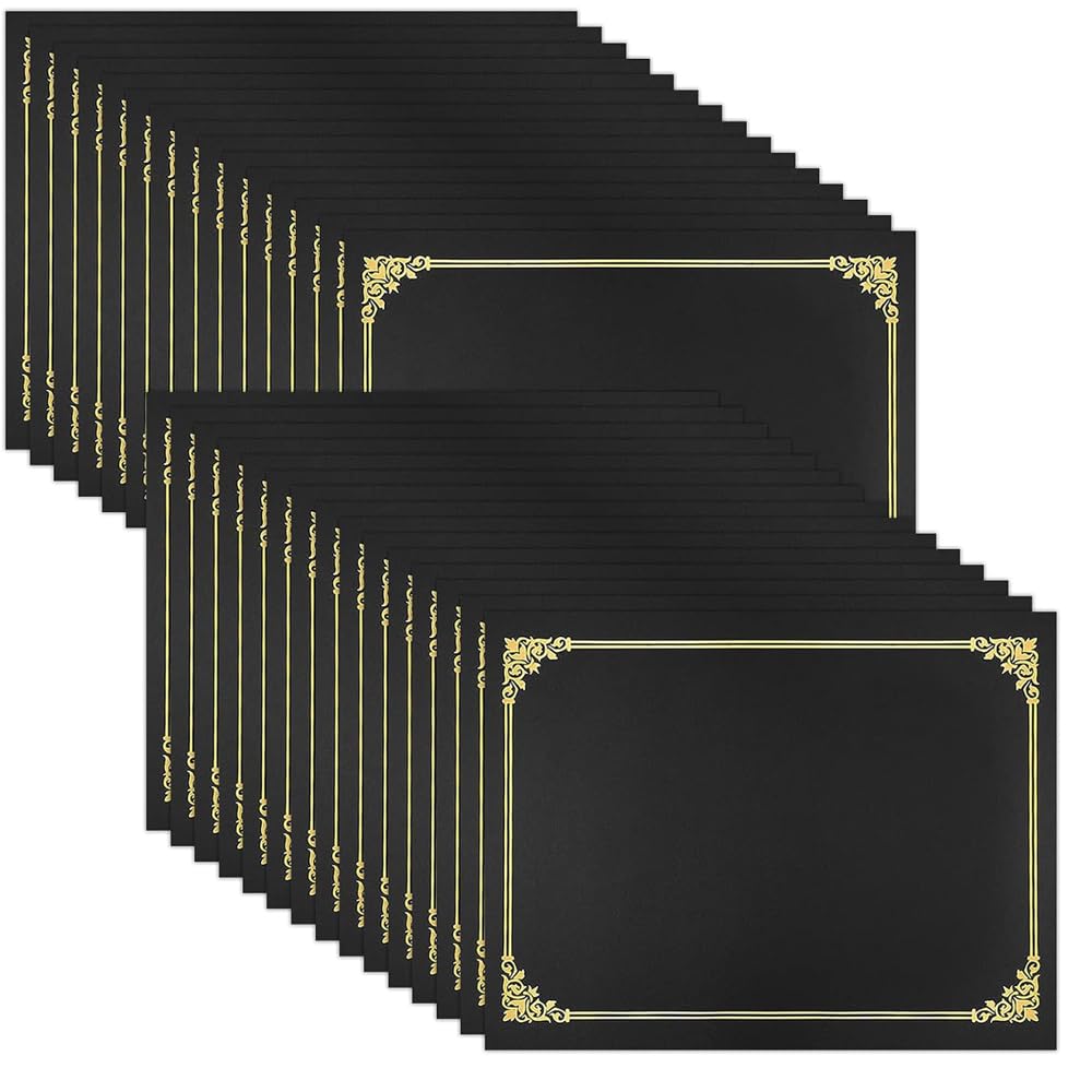25pcs Certificate Folders Certificate Holders Certificate Paper Professional Certificate Sleeves Honor Award Certificates Cover Graduation Diploma Covers Holders Diploma Folder for Letter 8.5”x 11”