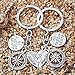 lauhonmin 2pcs Mother Daughter Key Chain Set No Matter Where Compass Split Broken Heart for Women Girl (Style A)