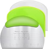 Vicloon 3 Pcs Dough Scraper Set Stainless Steel Plastic with Scale