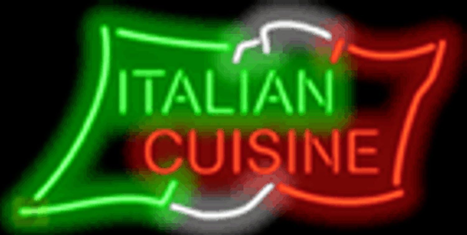 Custom made from order LED store business neon sign 20" x 12" x 2" - Italian Cuisine
