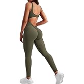 YEOREO Sleeveless Jumpsuits for Women Sexy Backless Gym Bodycon Lizvette V Back Scrunch Butt Rompers