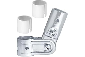 eoere 10 Sets Pivot Tee Pipe Fittings Connector T Adjustable Clamp, Fits OD 1.000" Round Tube and Fits 3/4" EMT