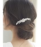Amazon.com : Brishow Pearl Crystal Hair Comb, Silver Bridal  display picture 1