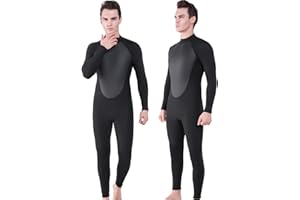 REALON Full Mens Womens Wetsuit 3mm Neoprene Diving Scuba Swimming Thermal Wet Suits Front/Back Zipper Cold Water Warm Swimsuit