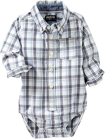 baby boy button down bodysuit