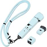 Flymile Pocket 3 Silicone Cover & Lanyard, Protective Case Crossbody Strap for DJI OSMO Pocket 3 Accessories