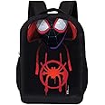 Marvel Spiderman Backpack for Boys, Girls, Adults, Men, Women, Teens | Kids Backpack Toddler Backpack | Miles Morales Into the Spiderverse Spidey Spider-Man Backpack Bookbag Mesh Bag for All Ages