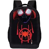 Marvel Spiderman Backpack for Kids & Adults | Official Bookbag Featuring Miles Morales Suit Design | Large School Backpack with Laptop Compartment, Travel Bag, or Everyday Bookbag