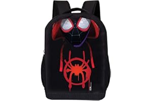Marvel Spiderman Backpack for Kids & Adults | Official Bookbag Featuring Miles Morales Suit Design | Large School Backpack with Laptop Compartment, Travel Bag, or Everyday Bookbag
