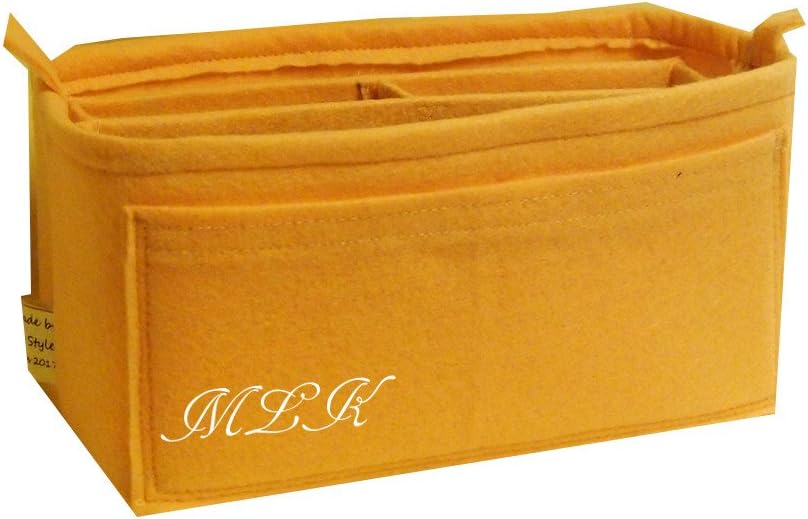Felt Purse Insert Monogrammed, Personalized Organizer, 9" wide 5" high 5" deep, 8 pockets, Hard bottom, Personalized Felt Organizer, LV Insert Purse shaper