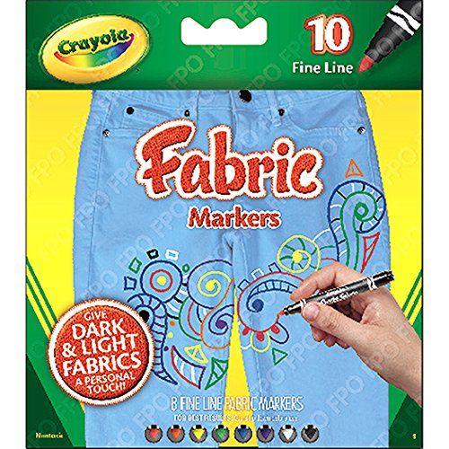CRAYOLA LLC CRAYOLA FINE LINE FABRIC MARKERS (Set of 12)